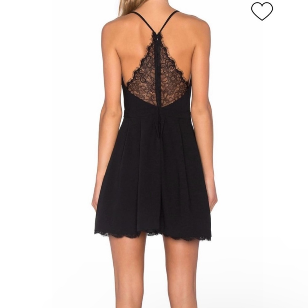 Lovers + Friends Black Lace-back Dress